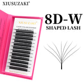 XIUSUZAKU 8D W-Shaped Eyelashes Extensions C/D Curl High Quality Idividual W-8D Lash